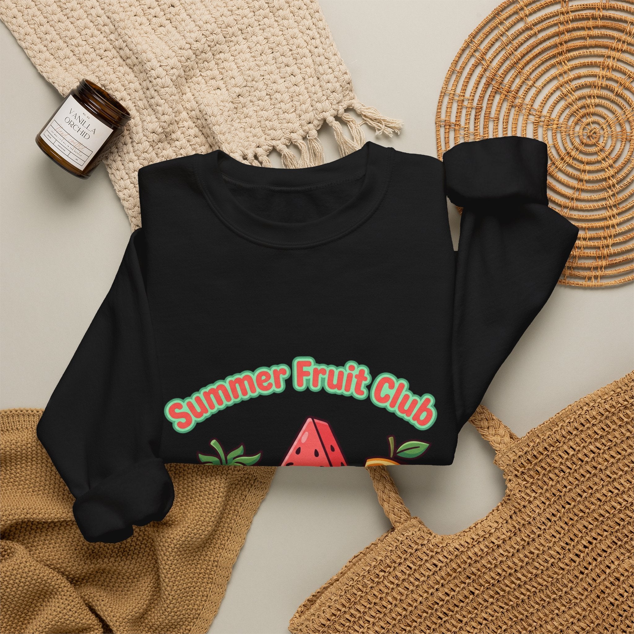 Summer Fruit Club Sweatshirt | strawberry watermelon orange, picnic aesthetic