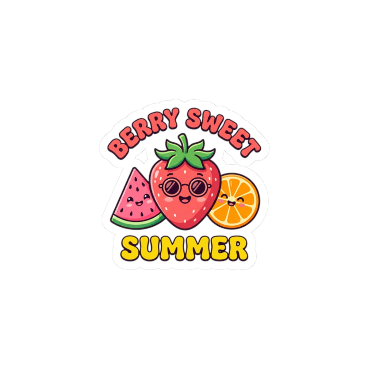 Berry Sweet Summer Sticker | strawberry, watermelon, citrus, summer fruit