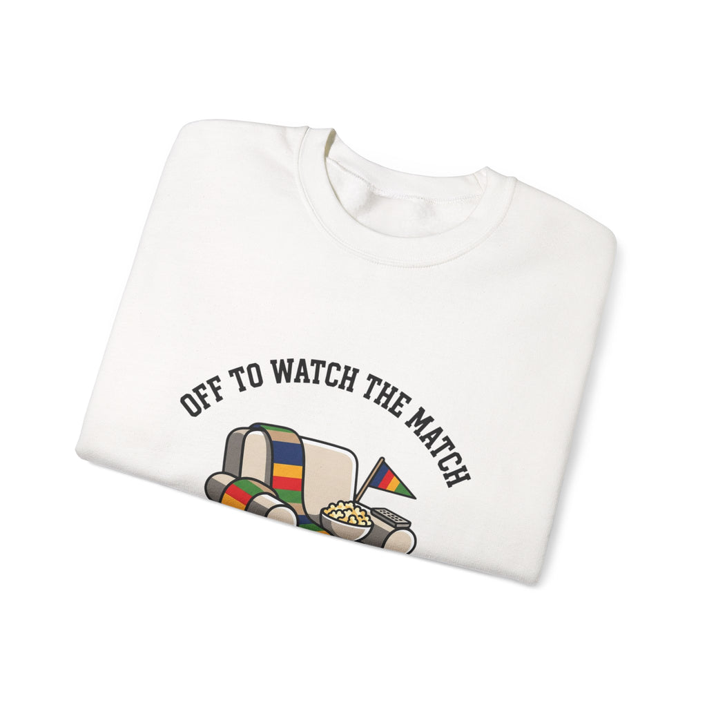 Off to Watch the Match Crewneck Sweatshirt | soccer watch party, country colors