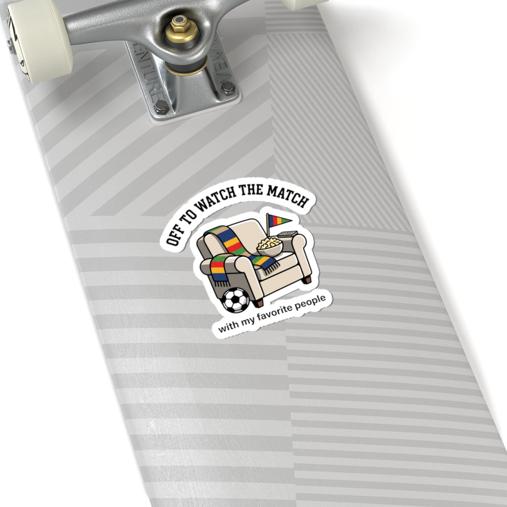Off to Watch the Match Sticker | Soccer Watch Party, Country Colors