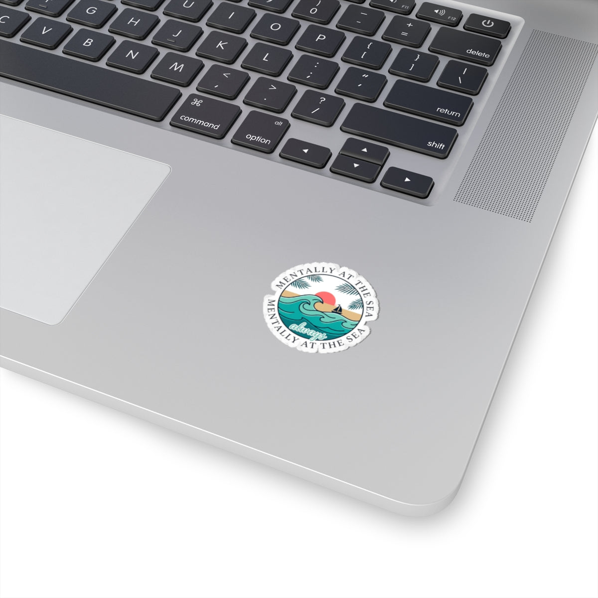 Mentally at the Sea Kiss-Cut Sticker | coastal aesthetic, sea breeze