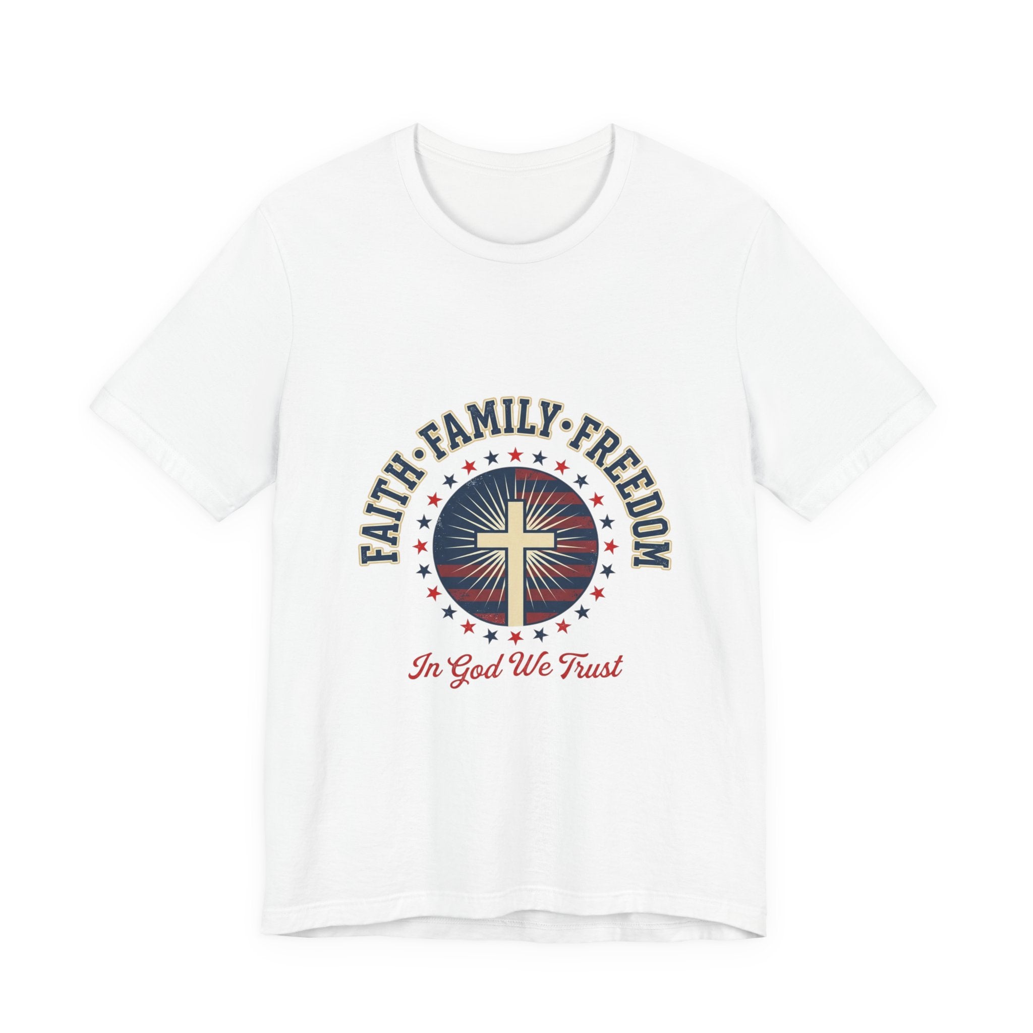 Faith · Family · Freedom T-Shirt | Patriotic Faith-Based July 4th Vintage Americana