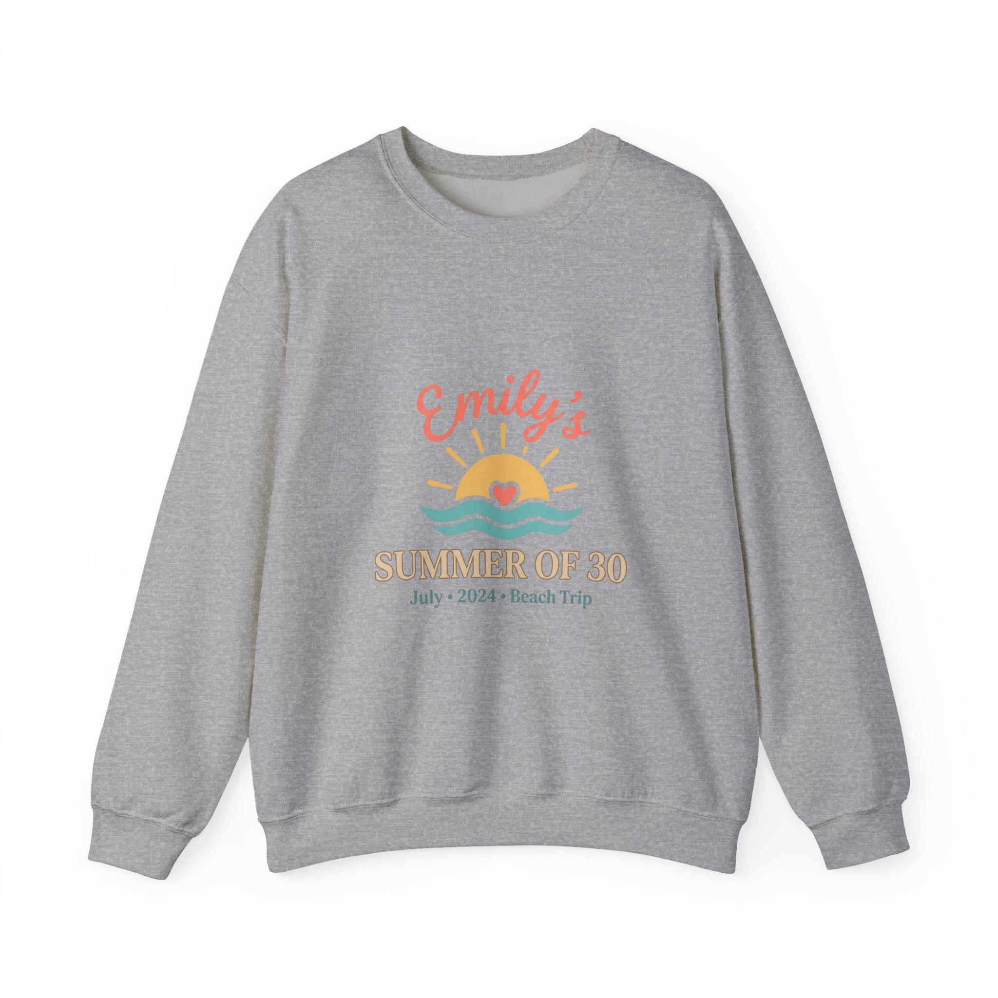 Emily's Summer of 30 Sweatshirt | custom age, pastel keepsake
