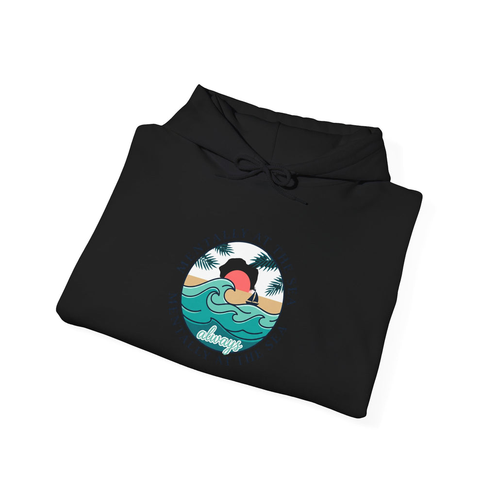 Coastal Sunset Wave Graphic Hoodie | coastal aesthetic, sea breeze
