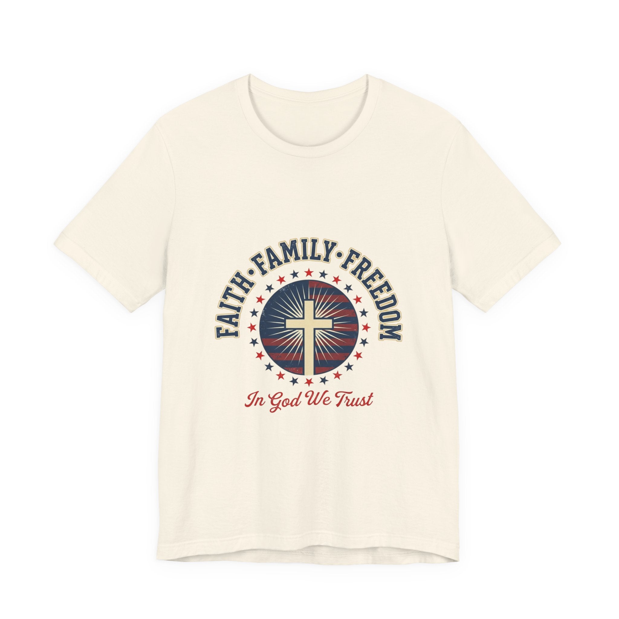 Faith · Family · Freedom T-Shirt | Patriotic Faith-Based July 4th Vintage Americana
