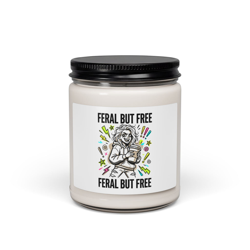 Feral But Free Candle | Scented Soy Candle, 9oz, Quirky Millennial Burnout