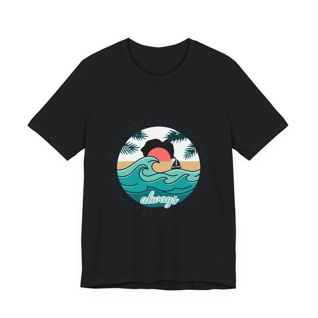 Mentally at the Sea Tee | coastal aesthetic, pastel blue sea breeze