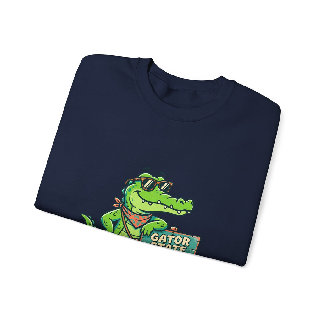 Gator State Sign sweatshirт | alligator pun, swamp life lake day