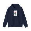 June Birth Flower Rose Hoodie, botanical watercolor, personalized name