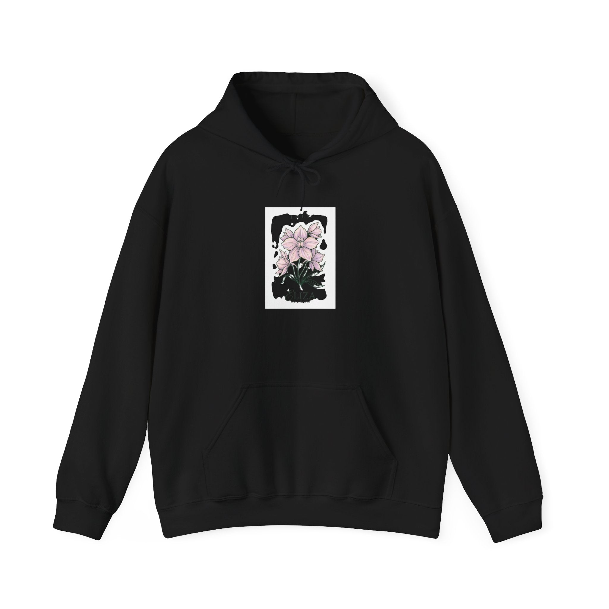 April Birth Flower Hoodie | botanical watercolor, personalized name