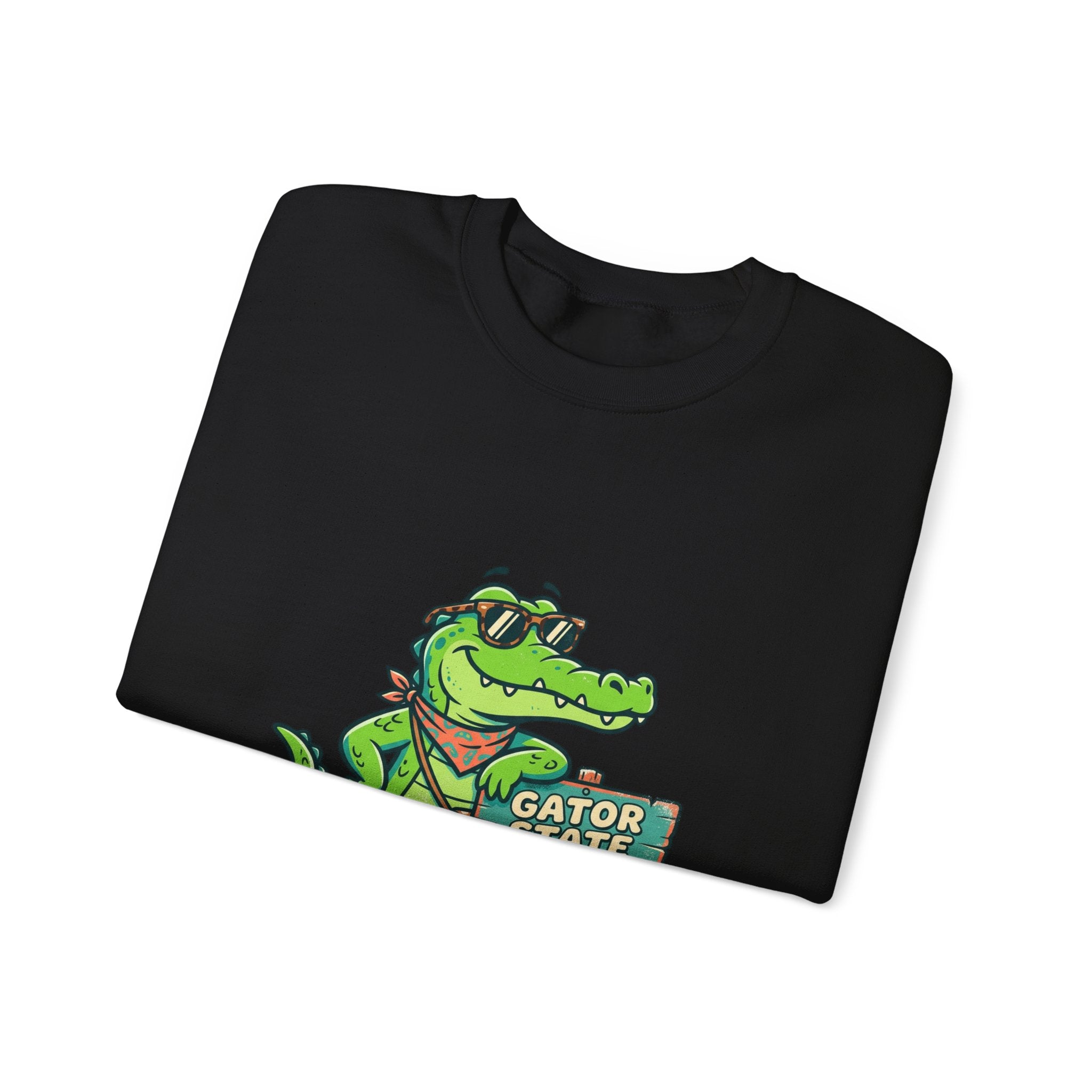 Gator State Sign sweatshirт | alligator pun, swamp life lake day