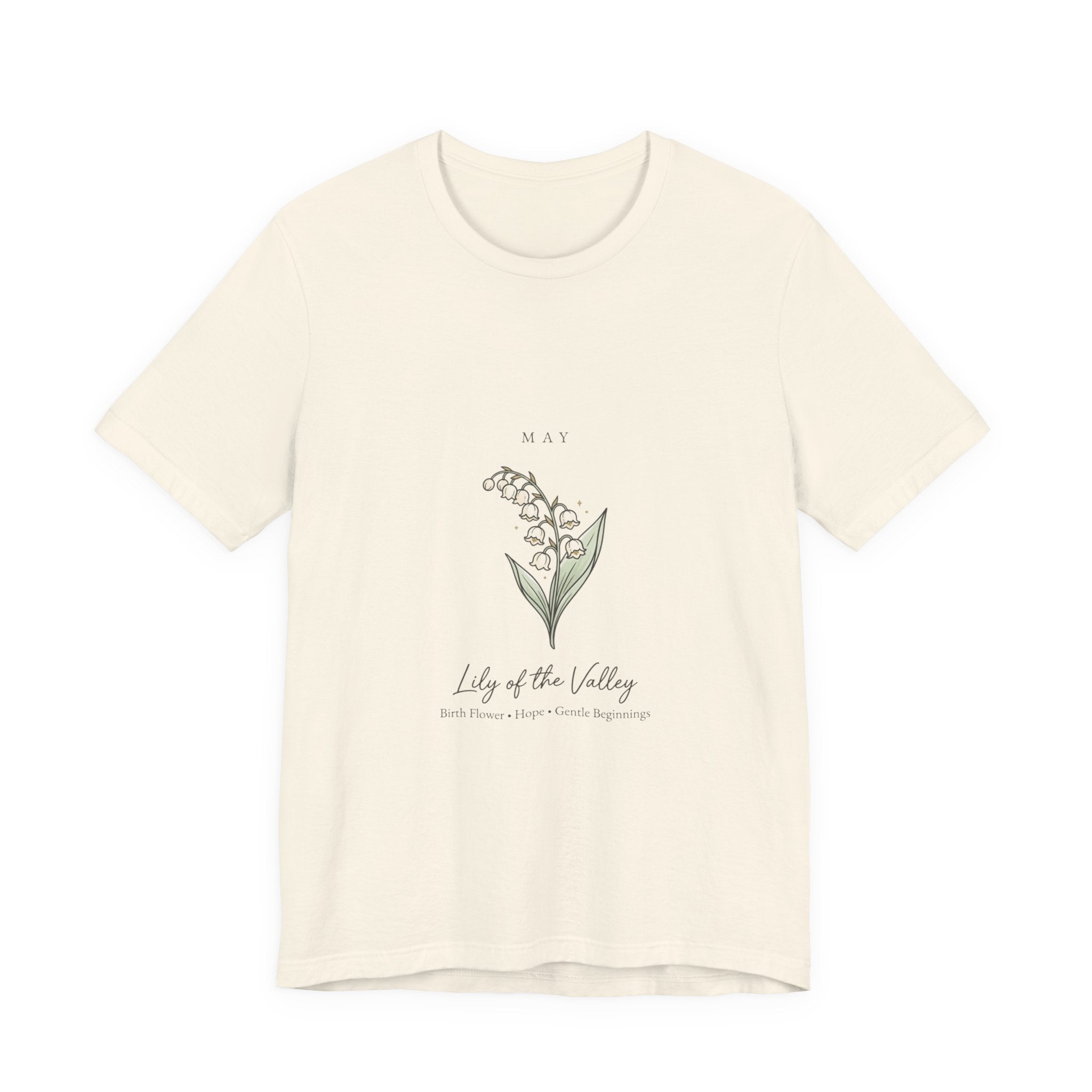 Lily of the Valley Birth Month Flower Tee | Botanical Line Art, Personalized