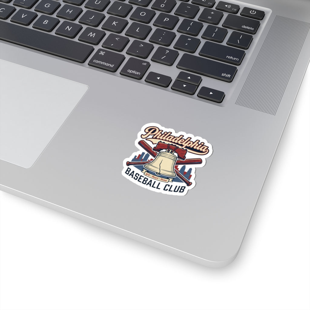 Philadelphia Baseball Club Kiss-Cut Sticker | vintage script, city pride