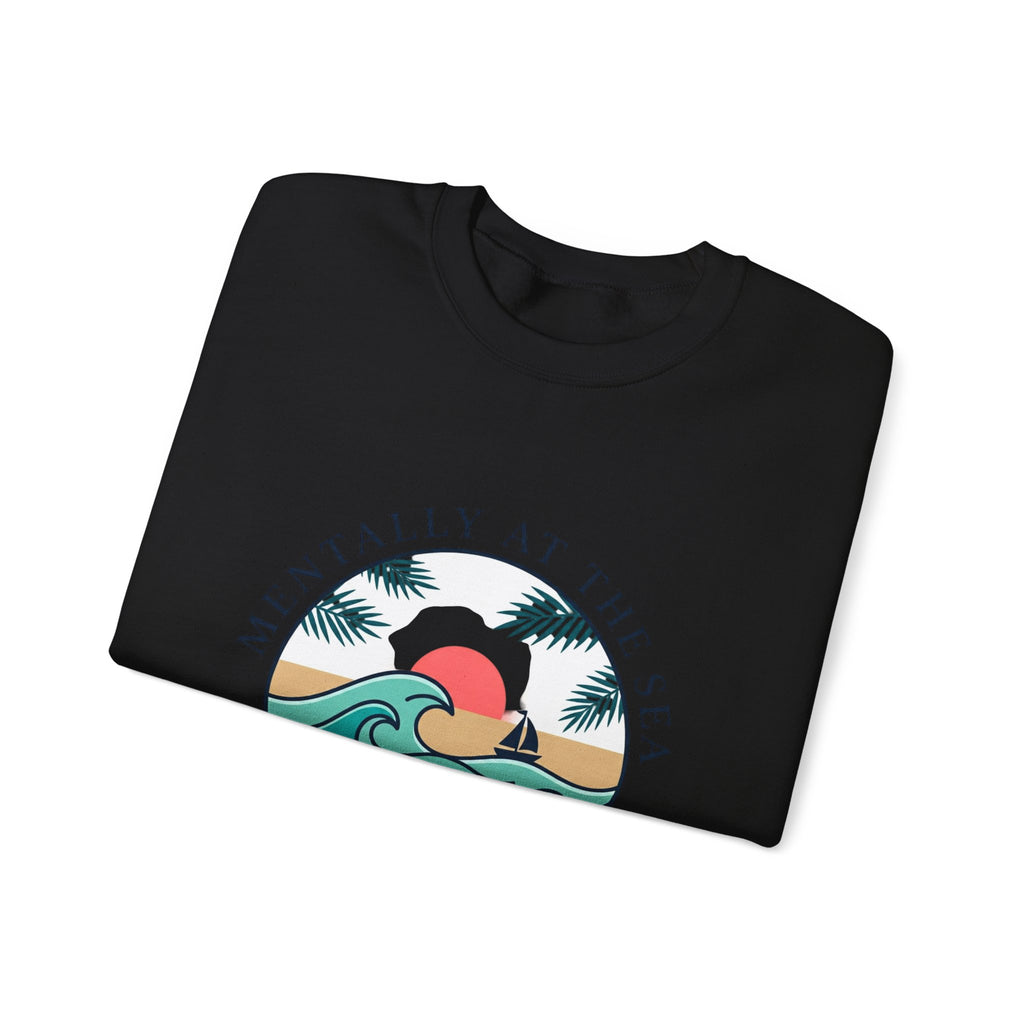 Mentally at the Sea Crewneck Sweatshirt | coastal aesthetic, sea breeze