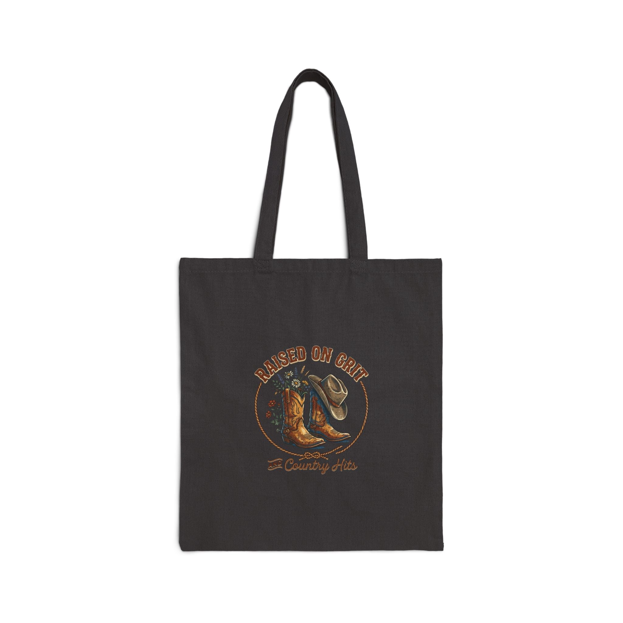 Raised on Grit Tote | Western Cowgirl Rustic Prairie beachy ranch vibe