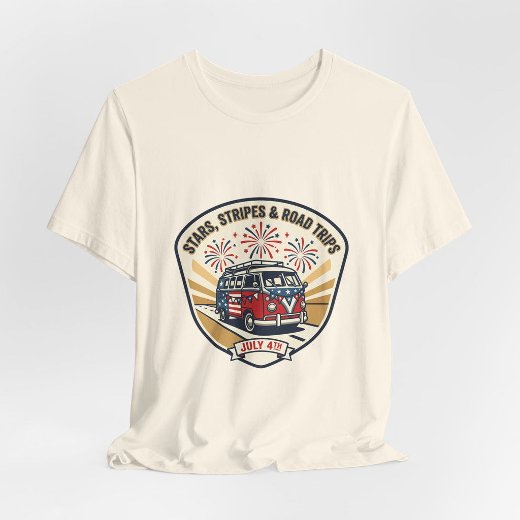 Stars & Stripes Road Trip Tee | vintage USA, red white blue