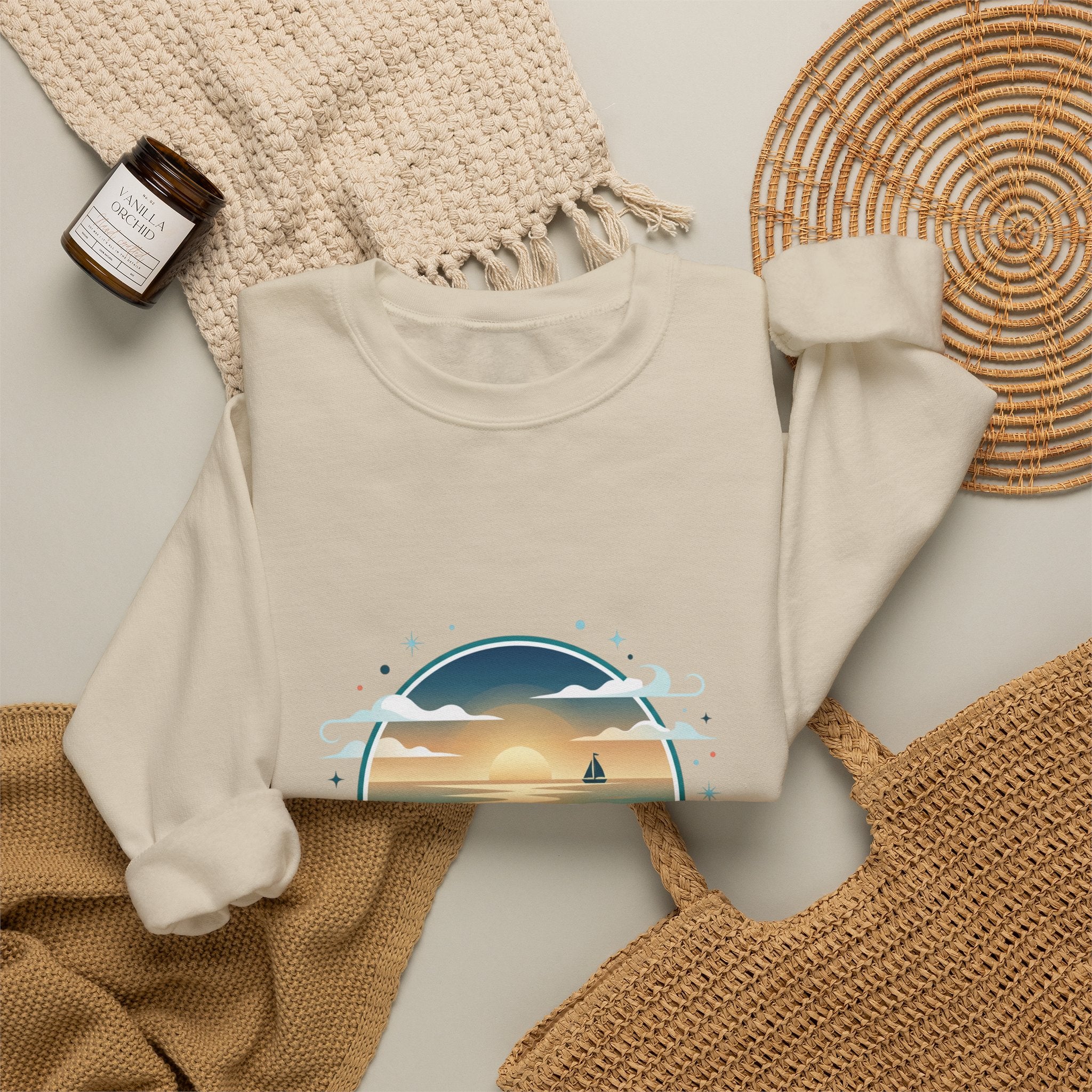 Meet Me By The Waves Sweatshirt | coastal aesthetic, sea breeze