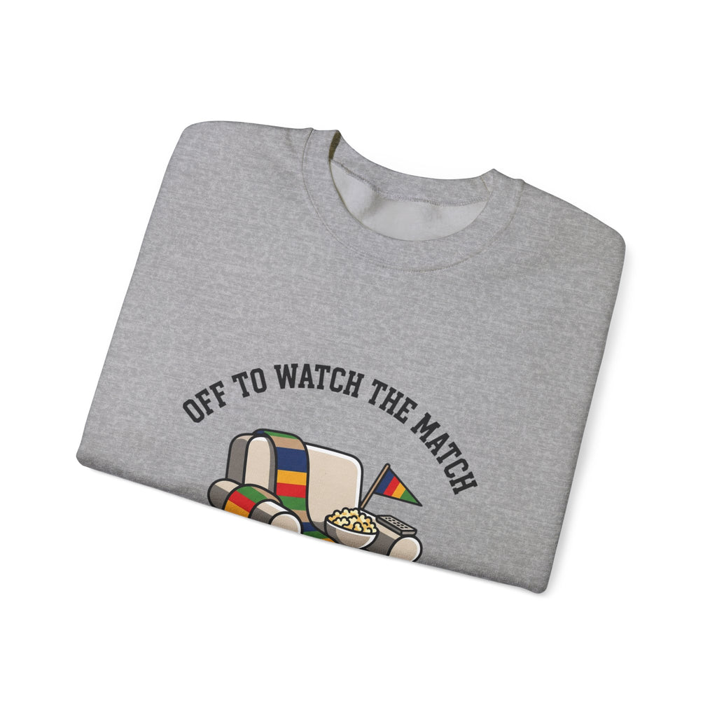 Off to Watch the Match Crewneck Sweatshirt | soccer watch party, country colors