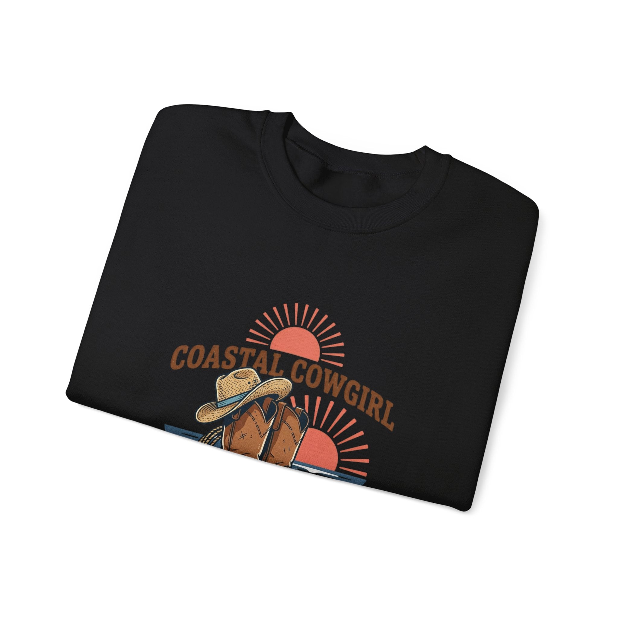 Coastal Cowgirl Boots Crewneck Sweatshirt | western, rustic