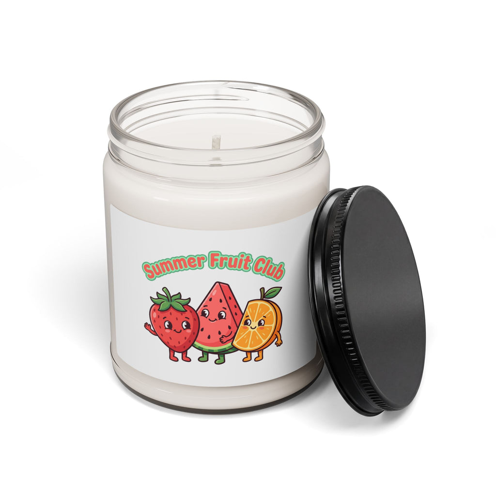 Summer Fruit Club Soy Candle, strawberry peach citrus, picnic aesthetic