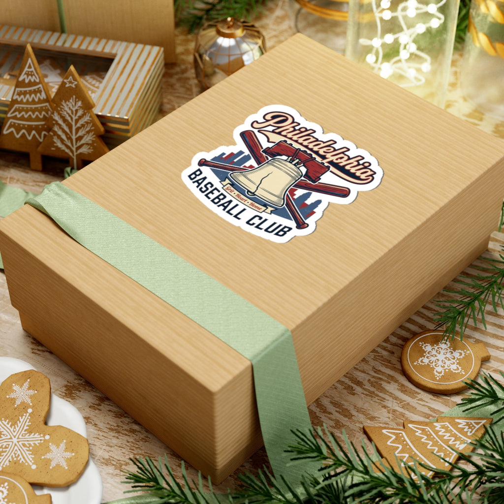 Philadelphia Baseball Club Kiss-Cut Sticker | vintage script, city pride