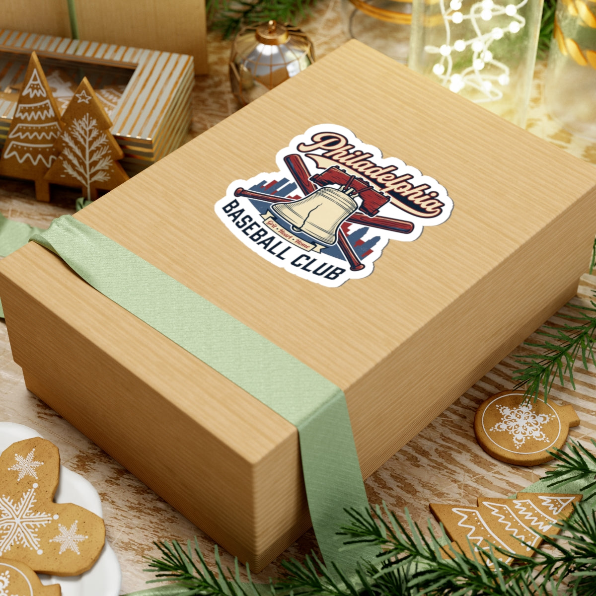 Philadelphia Baseball Club Kiss-Cut Sticker | vintage script, city pride