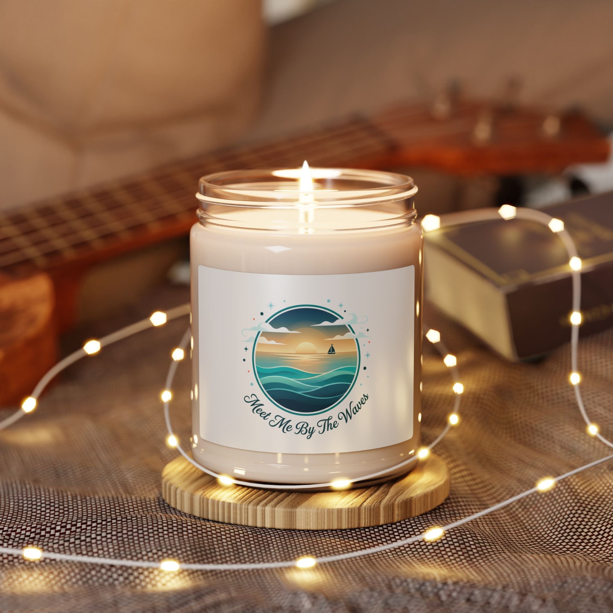 Sea Breeze Soy Candle | Coastal Aesthetic, Pastel Blue Beach Vibes