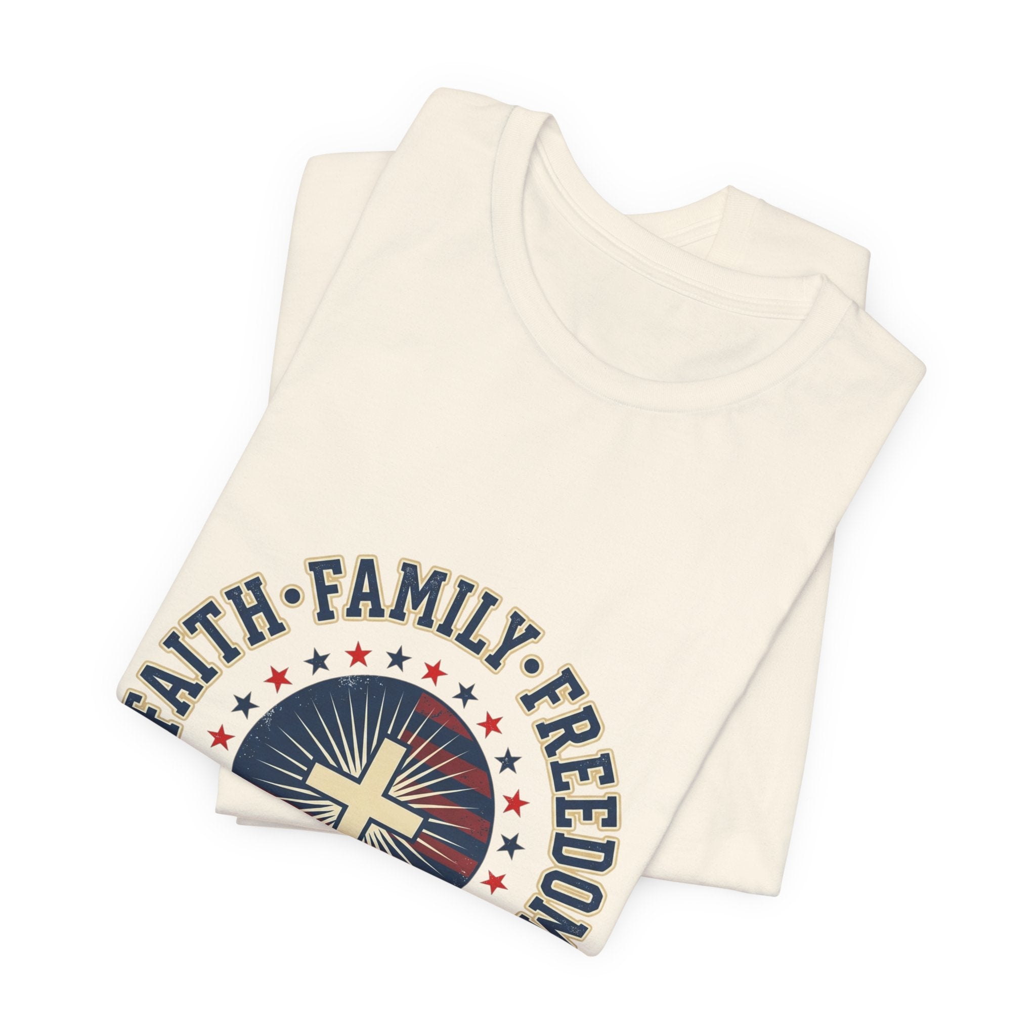 Faith · Family · Freedom T-Shirt | Patriotic Faith-Based July 4th Vintage Americana