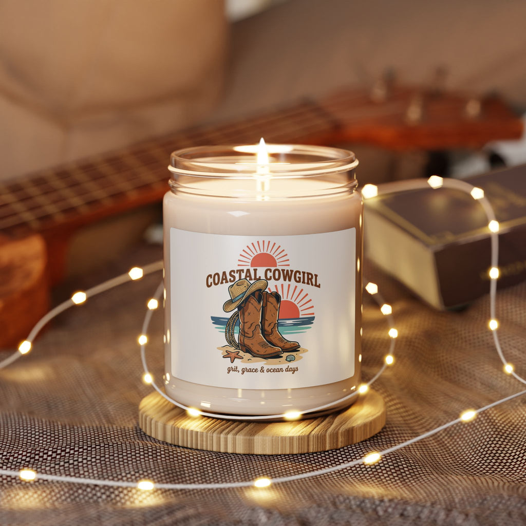 Coastal Cowgirl Soy Candle, rustic western prairie beach scent