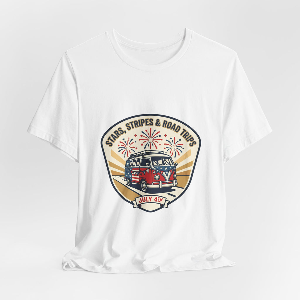 Stars & Stripes Road Trip Tee | vintage USA, red white blue