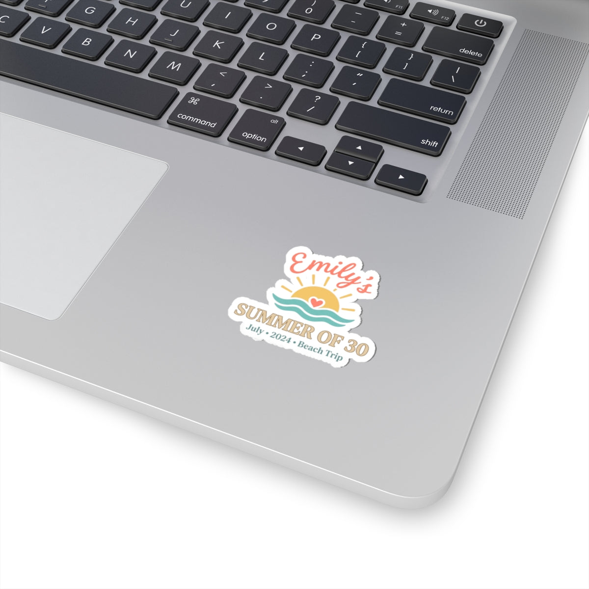 Summer of 30 Kiss-Cut Stickers | custom age, pastel beach keepsake