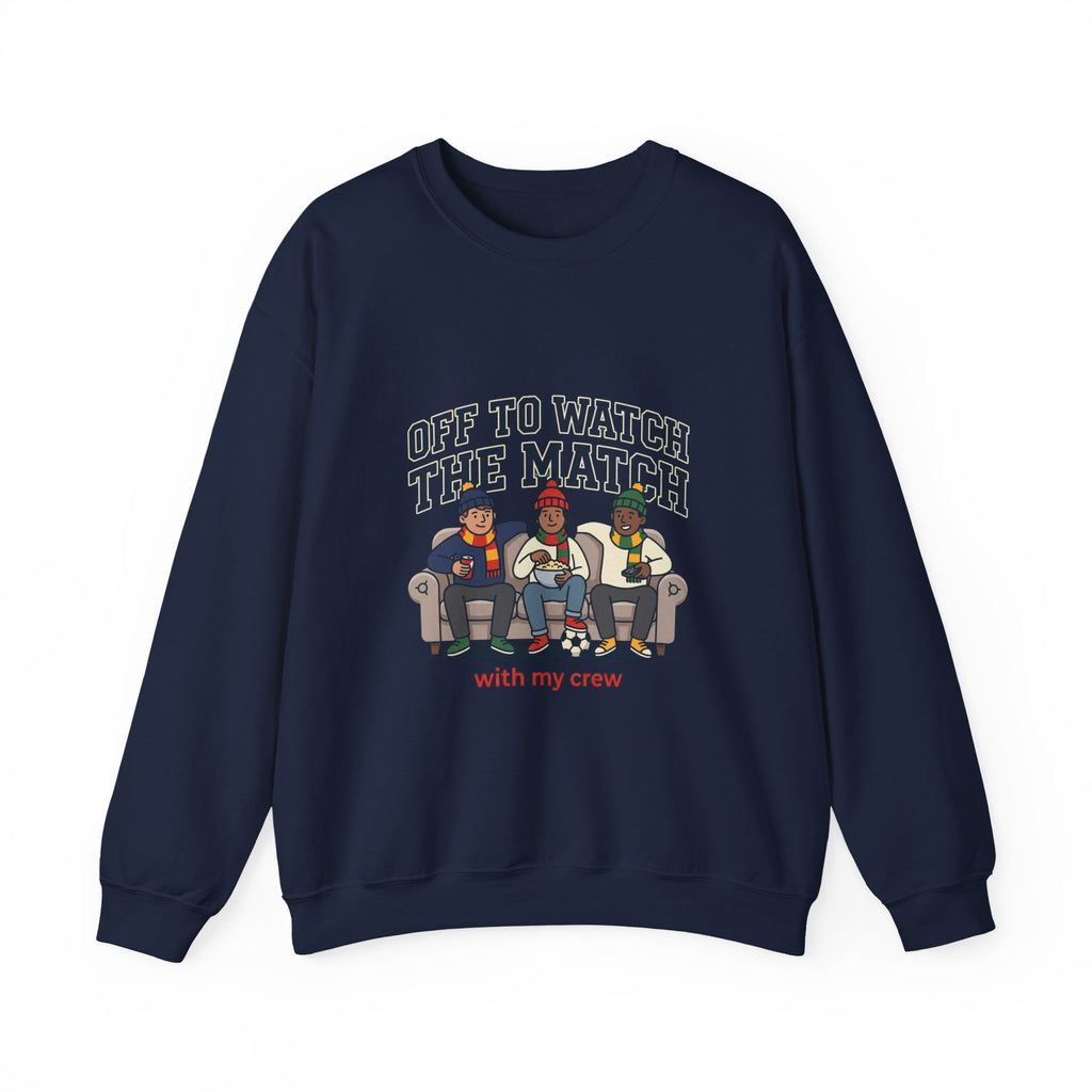 Off to Watch the Match Crewneck Sweatshirt, soccer watch party, match-day outfit