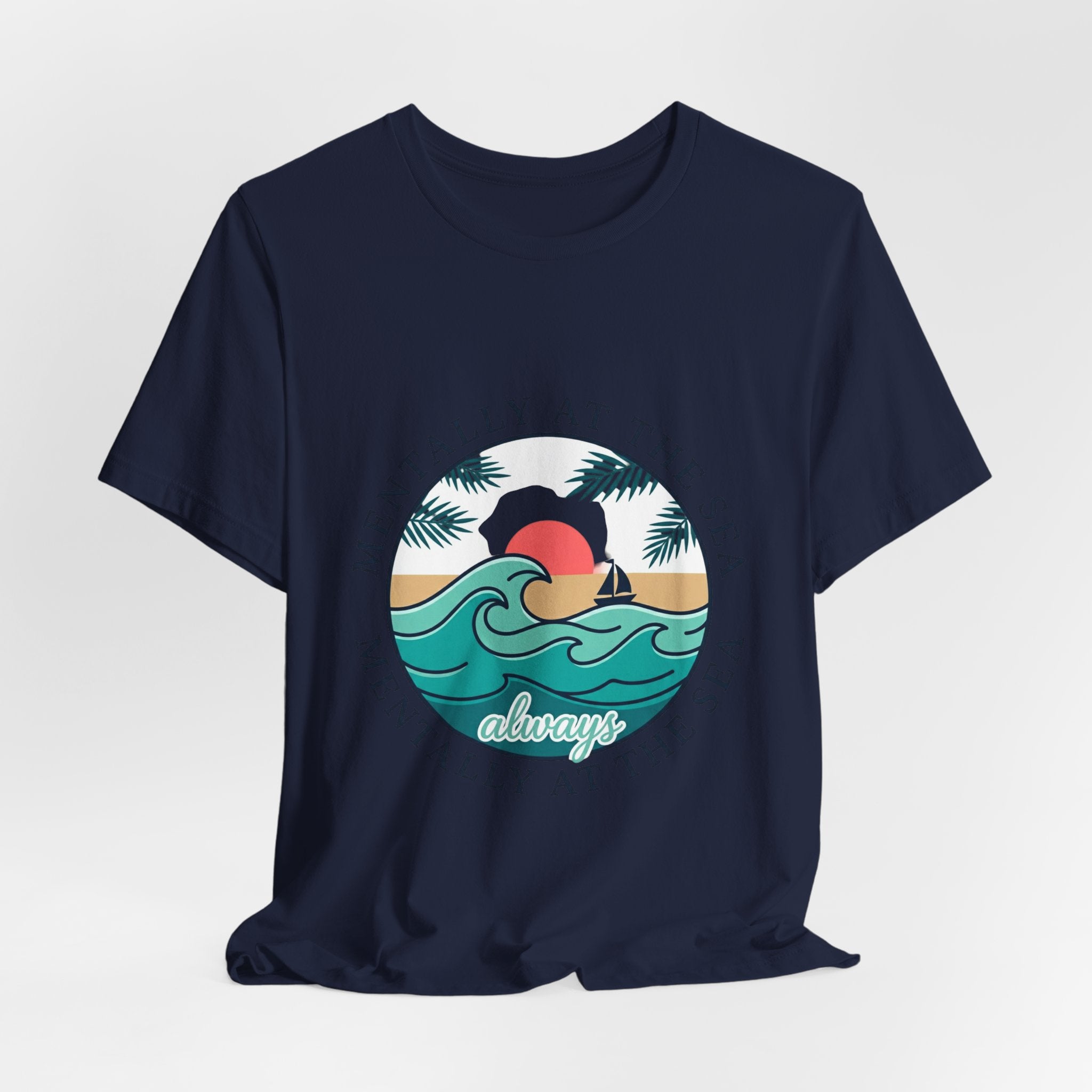 Mentally at the Sea Tee | coastal aesthetic, pastel blue sea breeze