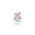 July Birth Month Flower Sticker | Botanical Watercolor, Personalized Name