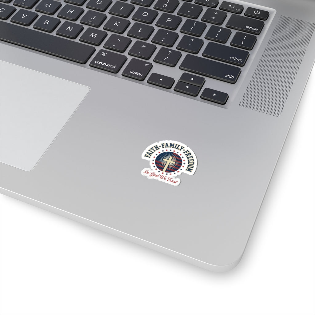 Faith • Family • Freedom Sticker | Patriotic, Faith-Based 4th of July