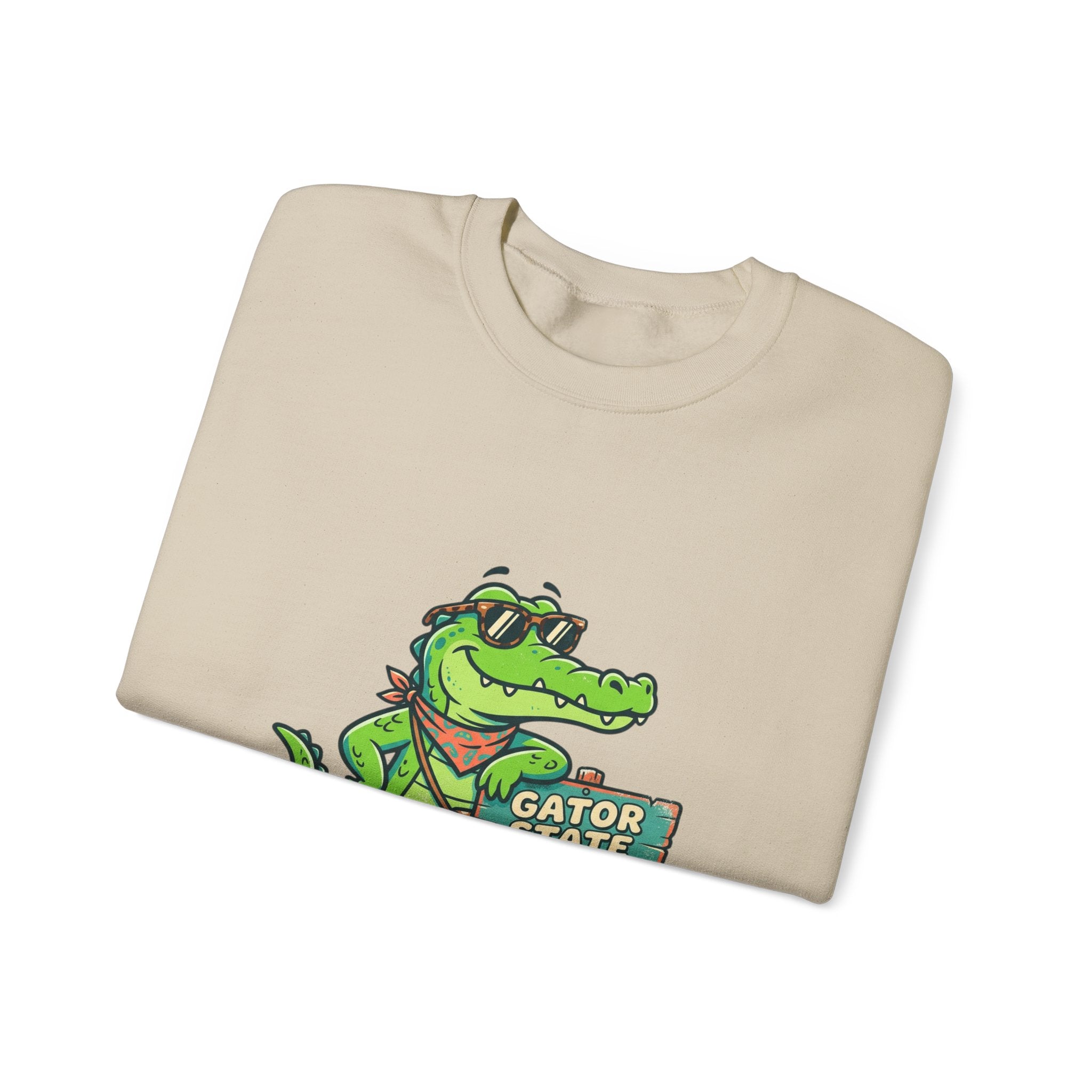 Gator State Sign sweatshirт | alligator pun, swamp life lake day