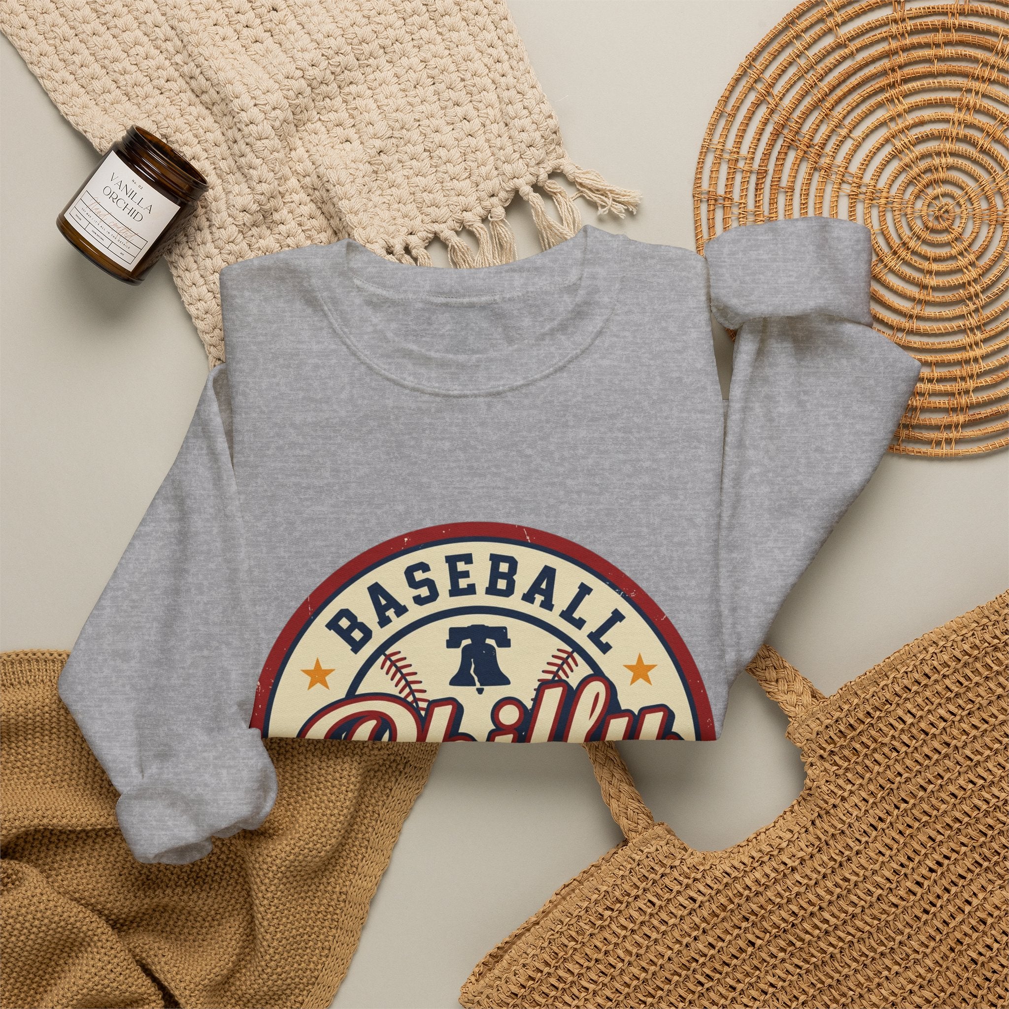 Philly Baseball Forever Crewneck Sweatshirt, vintage script, city pride