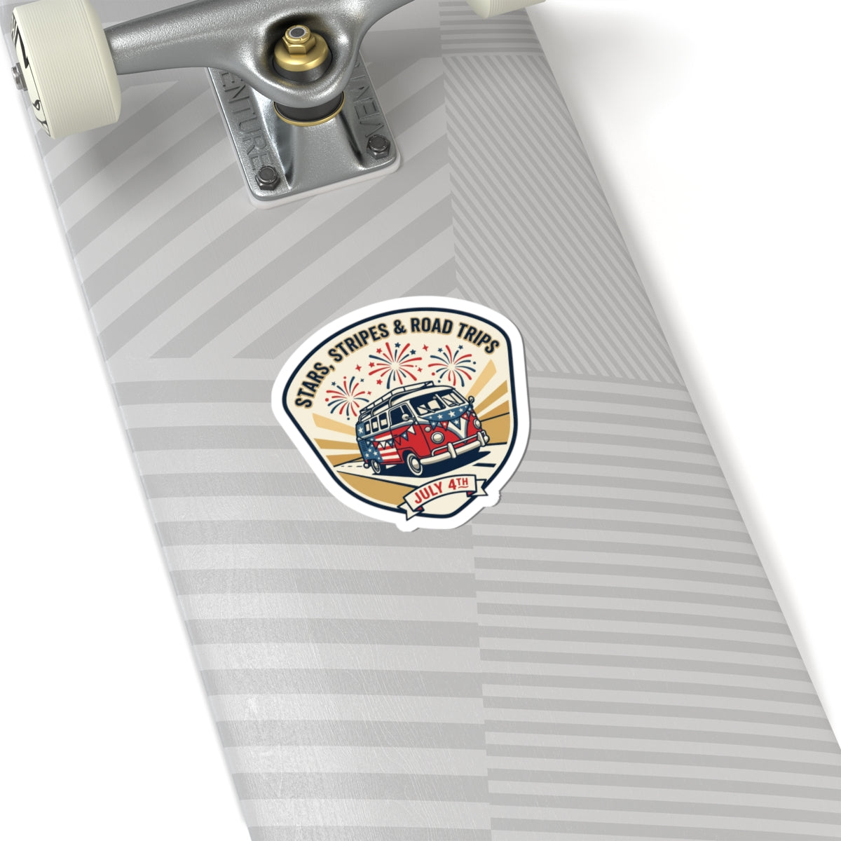 Stars & Stripes Road Trip Sticker | 4th of July, Vintage Americana