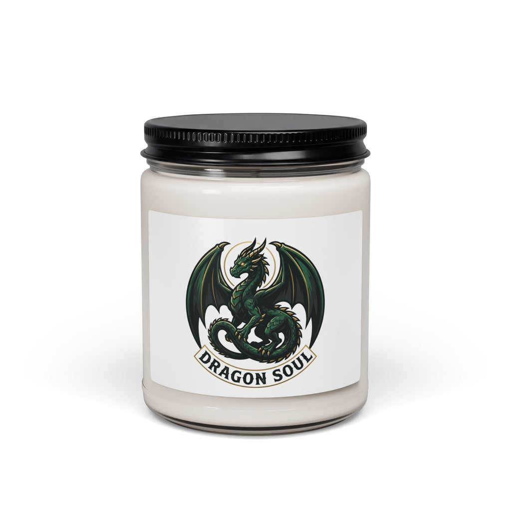 Dragon Soul Candle, fantasy art dragon, mythical creature, tattoo style