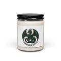 Dragon Soul Candle, fantasy art dragon, mythical creature, tattoo style