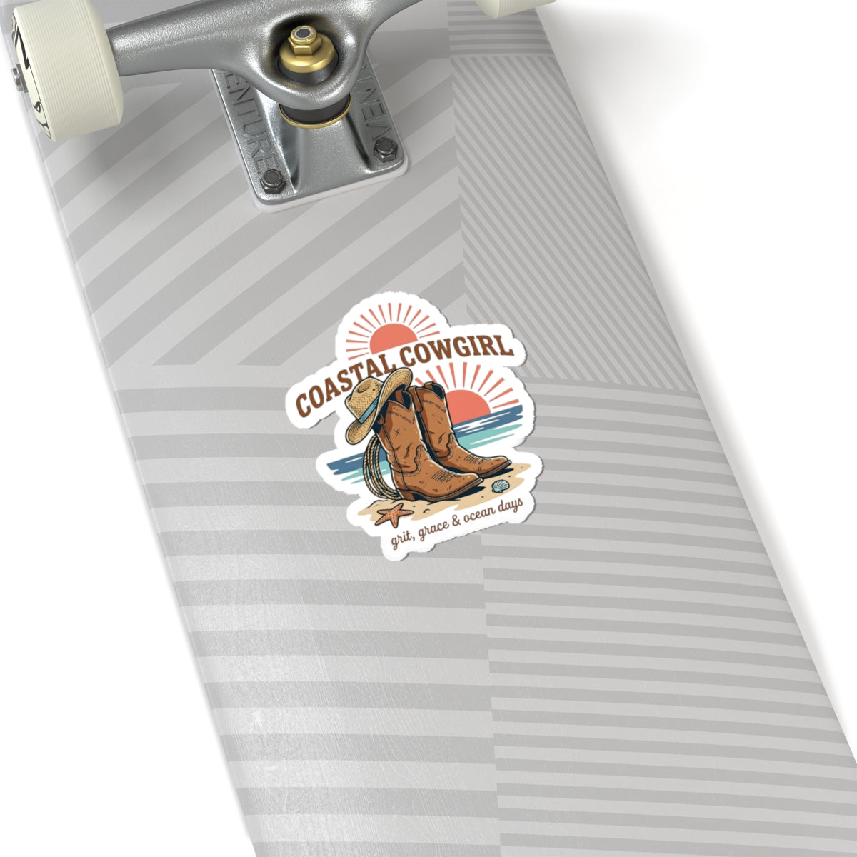 Coastal Cowgirl Boots Sticker | western rustic prairie rodeo