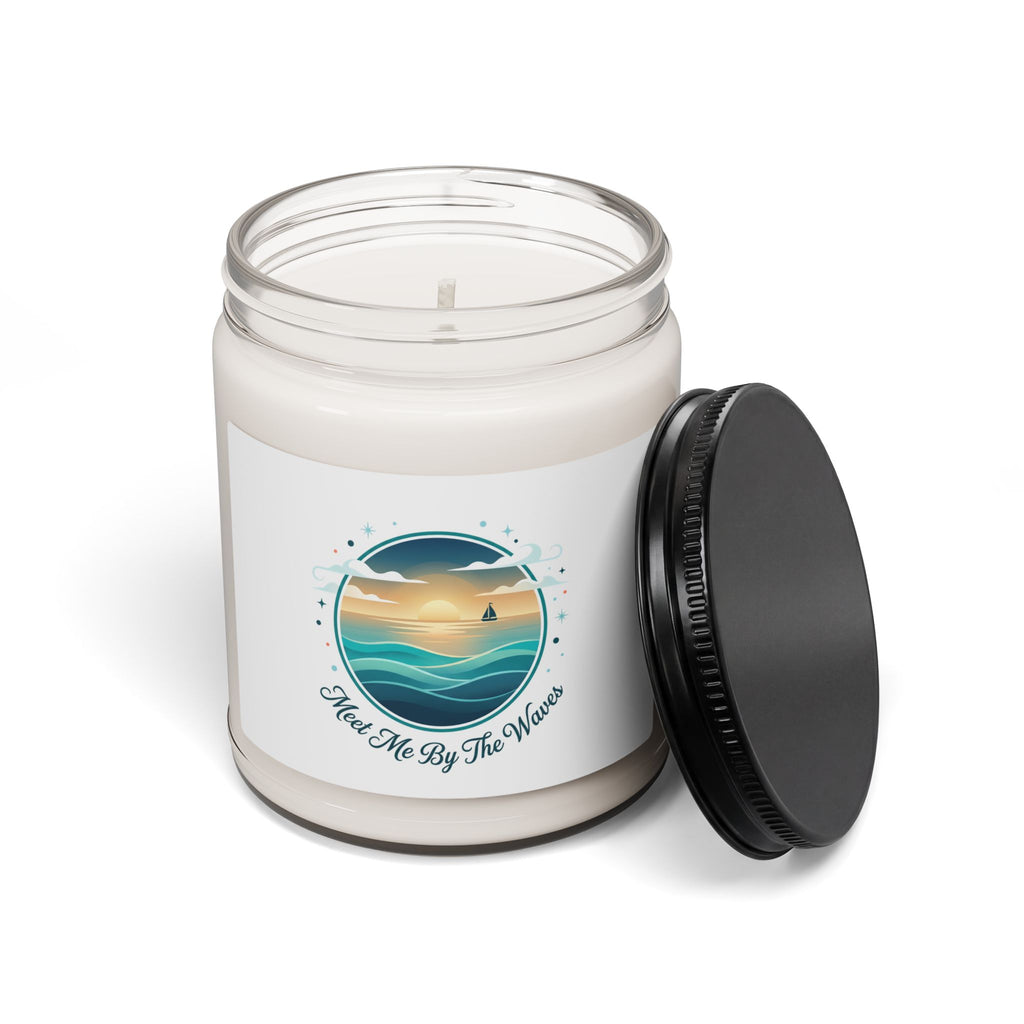 Sea Breeze Soy Candle | Coastal Aesthetic, Pastel Blue Beach Vibes