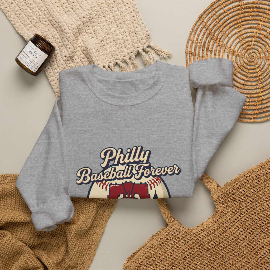 Philly Baseball Forever Crewneck Sweatshirt | city pride, vintage script