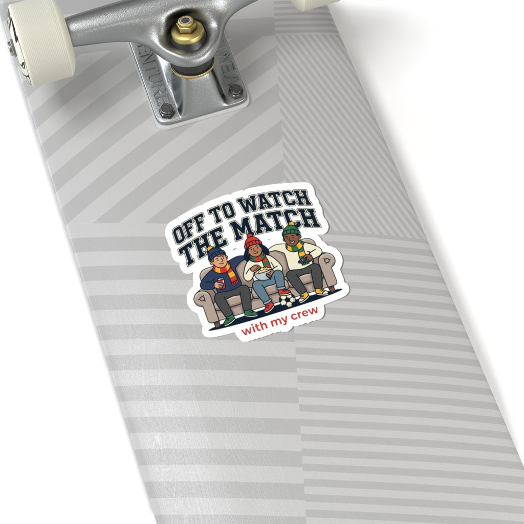 Off to Watch the Match Kiss-Cut Sticker | soccer watch party, country colors