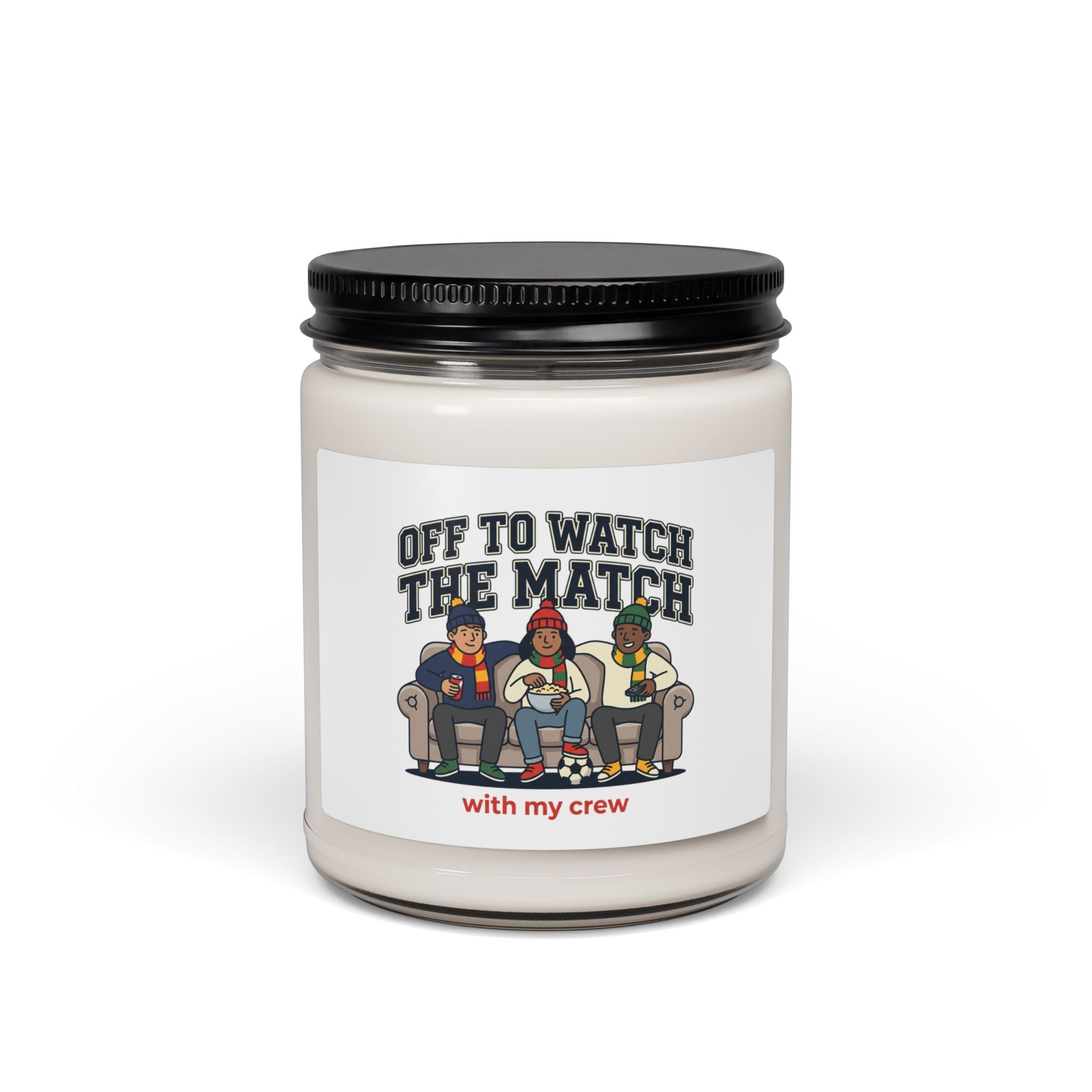 Off to Watch the Match Soy Candle | soccer watch party, cozy fan decor