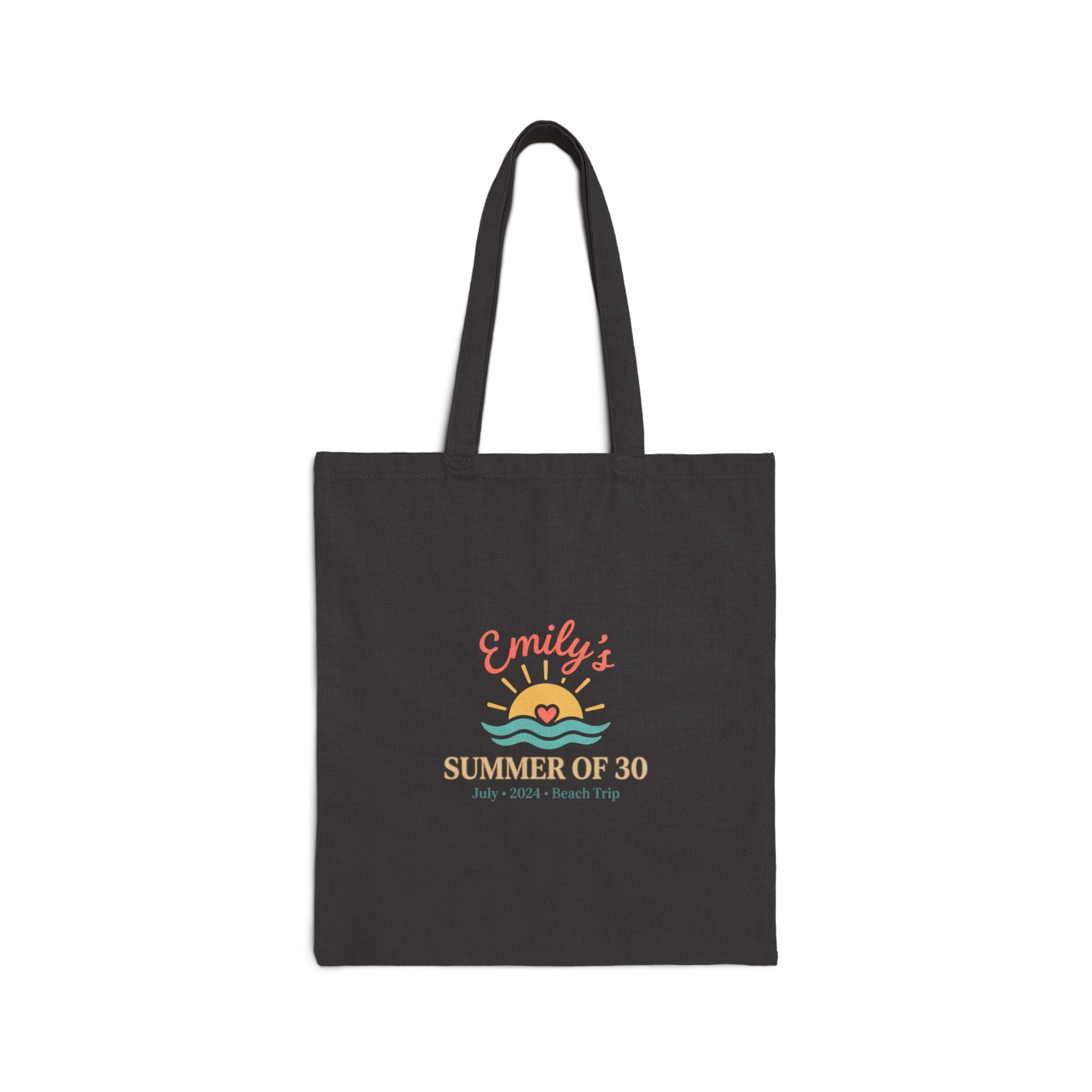 Personalized 'Summer of 30' Tote | Custom Age, Pastel Bow Beach Keepsake
