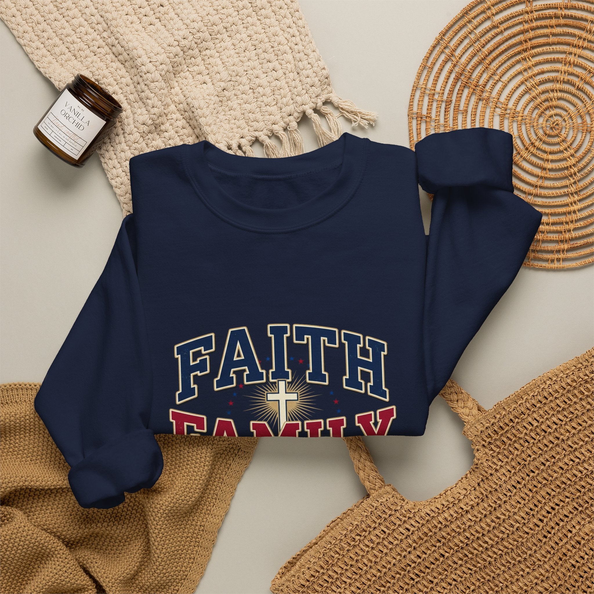 Faith Family Freedom Sweatshirt | Patriotic Faith-Based July 4th