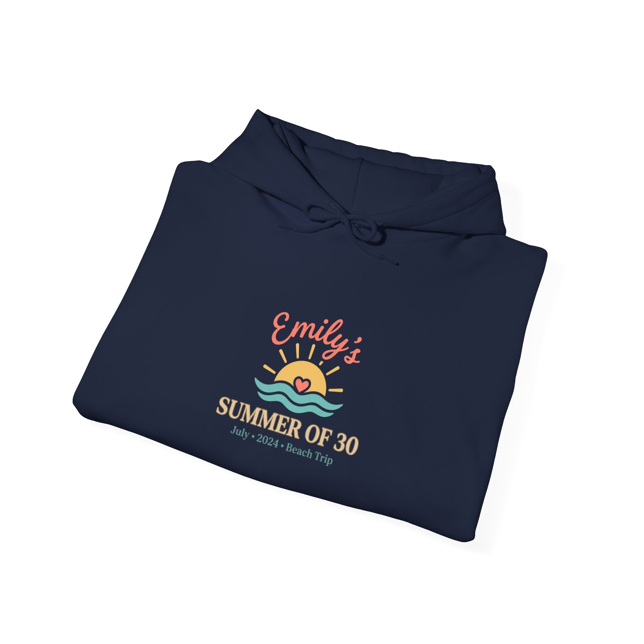 Custom Summer of Age Hoodie | pastel bow motif, birthday trip keepsake