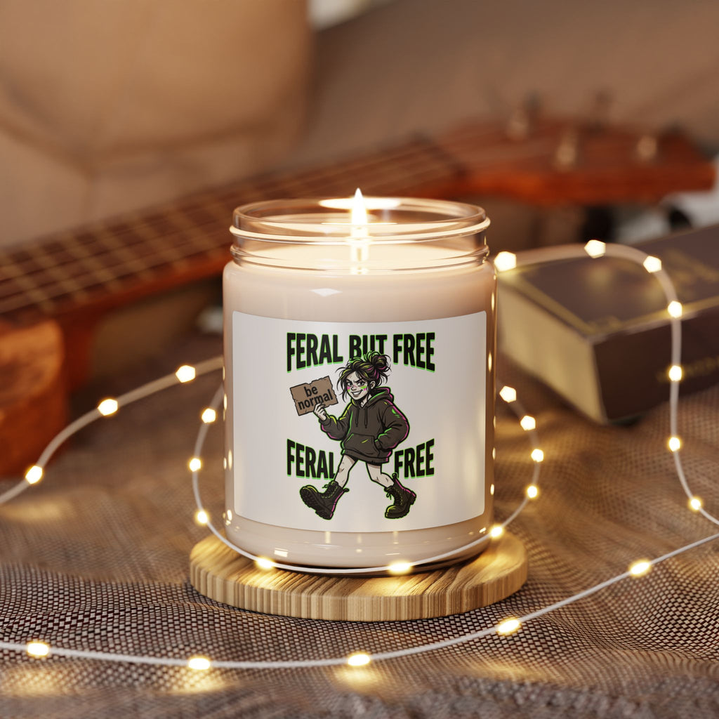 Feral But Free Scented Soy Candle | chaotic-quirky, millennial burnout