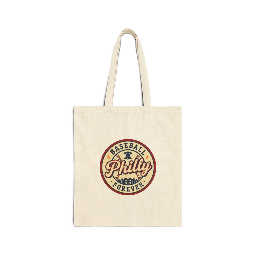 Philly Baseball Vintage Script Tote | city pride, athletic state outline